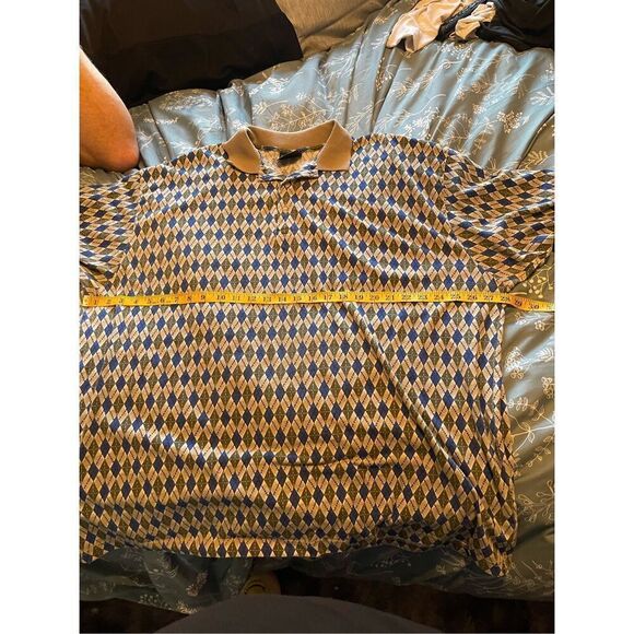Chip Beck Collection Mens Multicolor Argyle Print Golf Polo Shirt Size 3XL - Picture 6 of 8